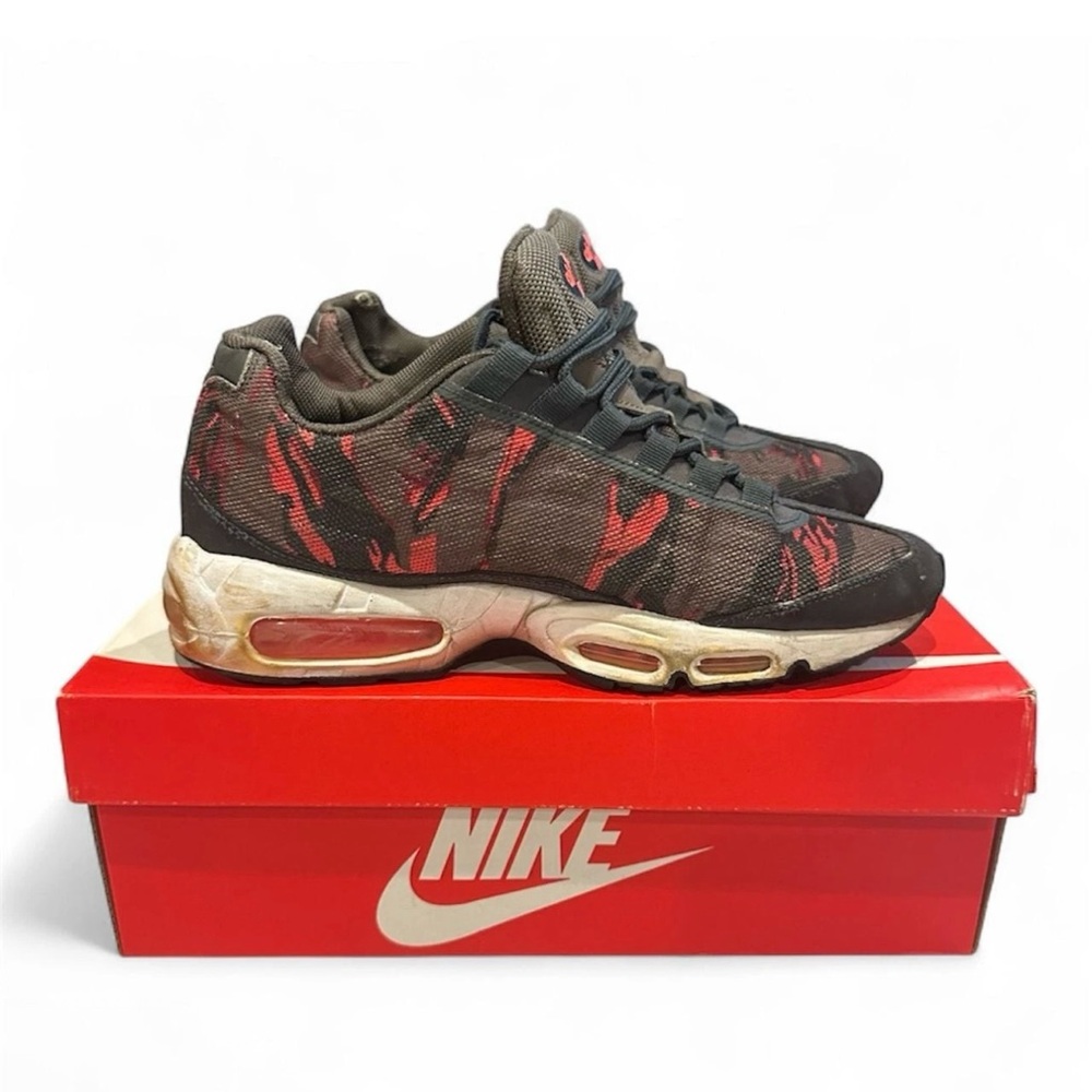 Nike Air Max 95 Premium Tape Camo Brown Red Men's Size 9 (599425-260)